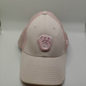 New Era Milwaukee Brewers Women's Pink Mesh Trucker Hat Hat MLB Fan Gear